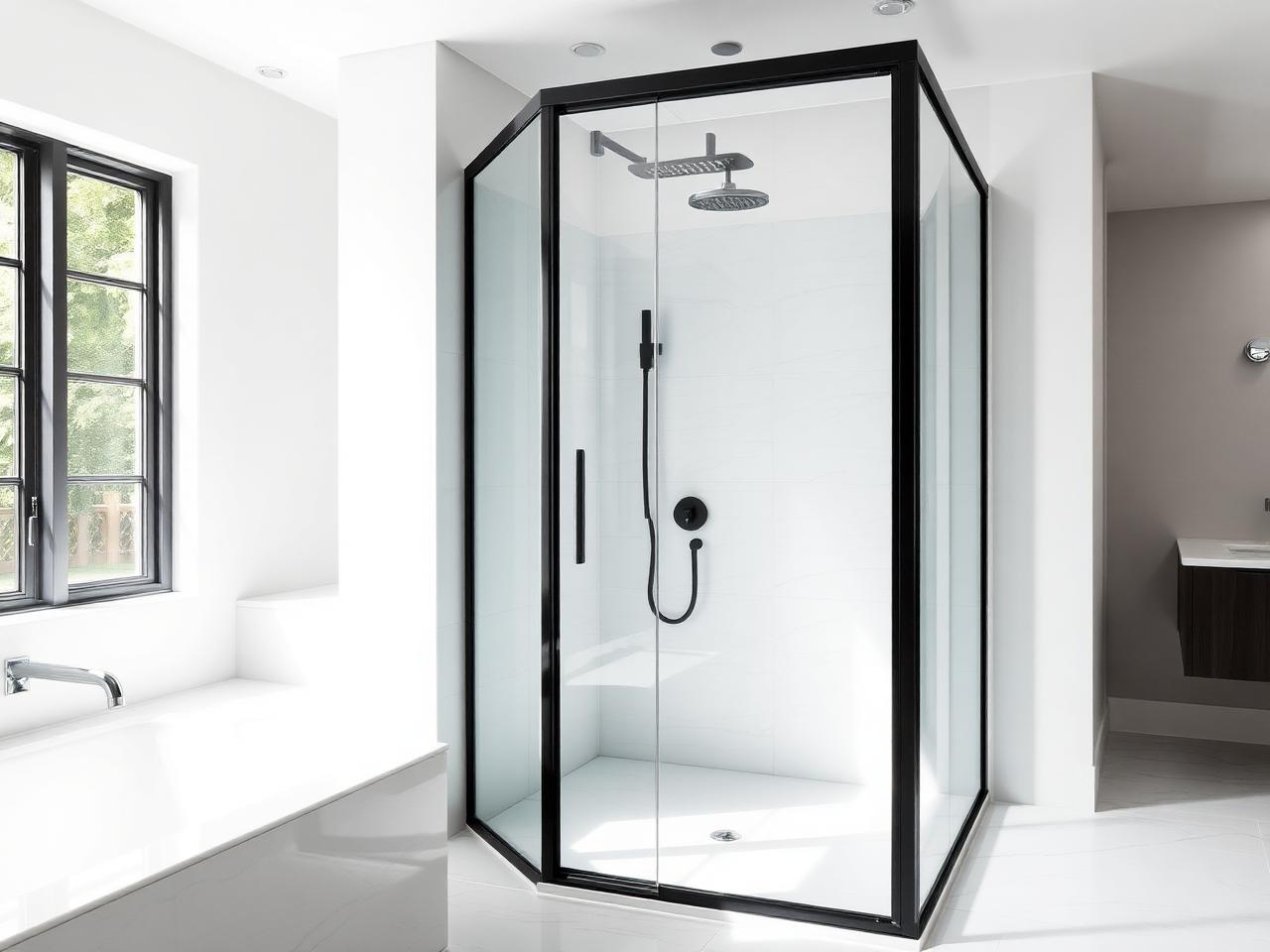 Pflegeleichte Glasdusche